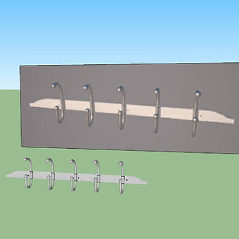 现代衣物挂钩SU模型下载_sketchup草图大师SKP模型