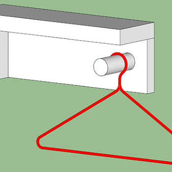 红色塑料衣架SU模型下载_sketchup草图大师SKP模型