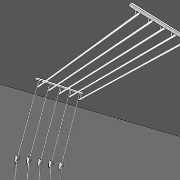 室内吊式晾衣架SU模型下载_sketchup草图大师SKP模型