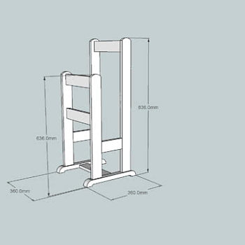 落地地板衣架SU模型下载_sketchup草图大师SKP模型