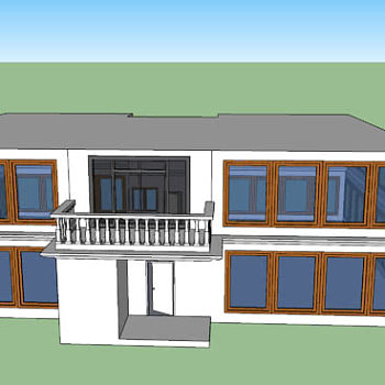 现代简约采光别墅SU模型下载_sketchup草图大师SKP模型