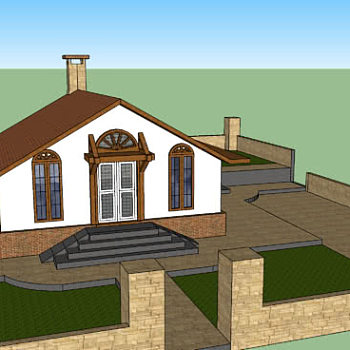 欧式棚屋别墅建筑SU模型下载_sketchup草图大师SKP模型