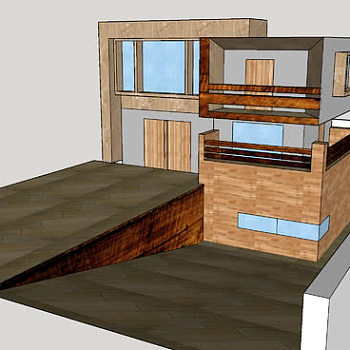 小型简欧风格别墅SU模型下载_sketchup草图大师SKP模型