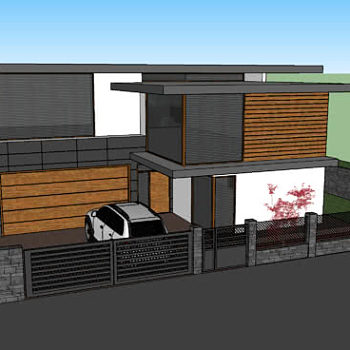 北欧别墅风格建筑SU模型下载_sketchup草图大师SKP模型