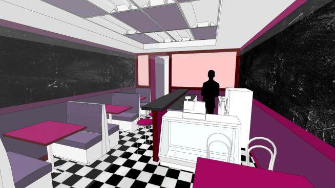 现代咖啡厅餐饮店SU模型下载_sketchup草图大师SKP模型