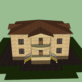 中部瑟瓦斯省别墅SU模型下载_sketchup草图大师SKP模型