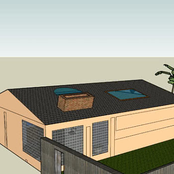 棚屋小屋庭院花圃SU模型下载_sketchup草图大师SKP模型