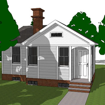 维多利亚时代的平房SU模型下载_sketchup草图大师SKP模型