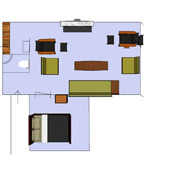 室内家具位置摆设设计SU模型下载_sketchup草图大师SKP模型