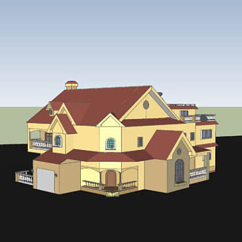 马里兰乡间别墅住宅SU模型下载_sketchup草图大师SKP模型