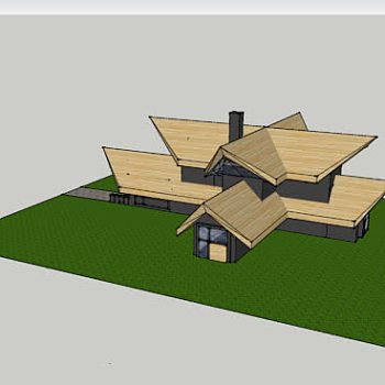 现代日本房屋SU模型下载_sketchup草图大师SKP模型