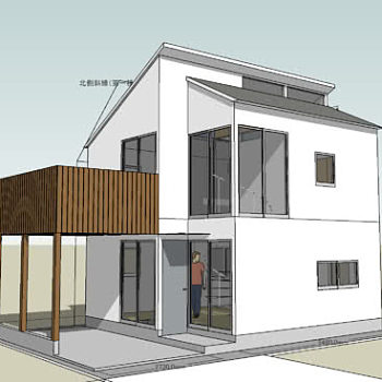 现代日本凉棚住宅SU模型下载_sketchup草图大师SKP模型