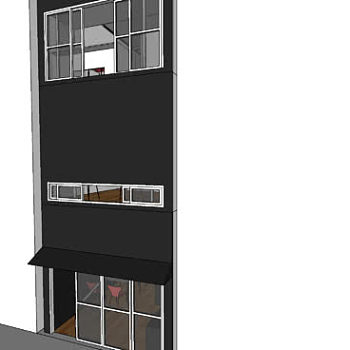 三层日本住宅SU模型下载_sketchup草图大师SKP模型