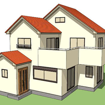 日式小别墅SU模型下载_sketchup草图大师SKP模型