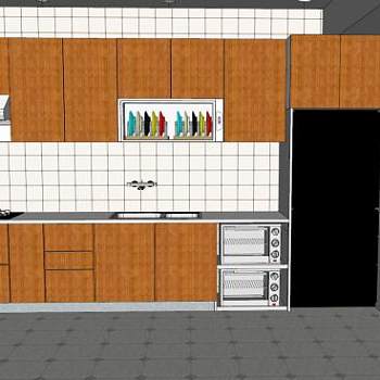 现代橱柜家居厨具SU模型下载_sketchup草图大师SKP模型