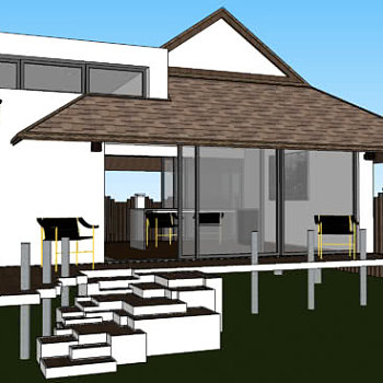 现代日式混合风格住宅SU模型下载_sketchup草图大师SKP模型