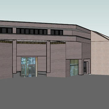 大学教学楼建筑SU模型下载_sketchup草图大师SKP模型