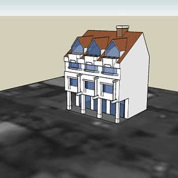 大义街旧屋建筑SU模型下载_sketchup草图大师SKP模型