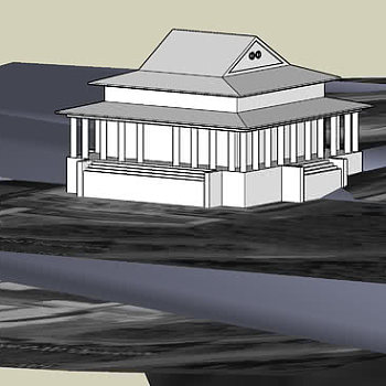 法鼓山第一大楼SU模型下载_sketchup草图大师SKP模型