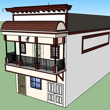 日本公寓住宅SU模型下载_sketchup草图大师SKP模型