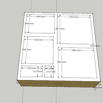 房屋室内房间面积设计SU模型下载_sketchup草图大师SKP模型