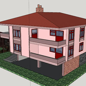 现代房屋和木屋阁楼SU模型下载_sketchup草图大师SKP模型