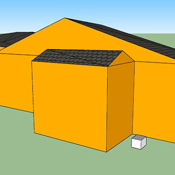 村庄简易房屋SU模型下载_sketchup草图大师SKP模型