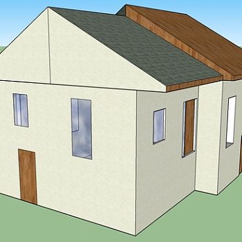 典型的法国乡村房屋SU模型下载_sketchup草图大师SKP模型