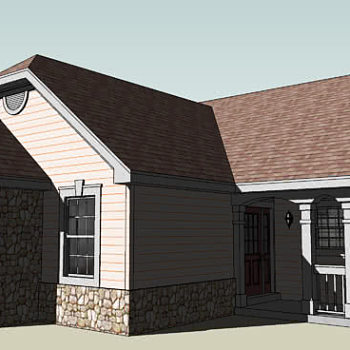 英式乡村烟囱住宅SU模型下载_sketchup草图大师SKP模型