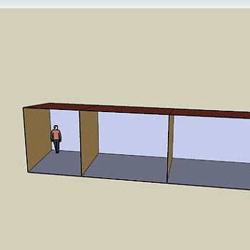 简易工作棚隔板间SU模型下载_sketchup草图大师SKP模型