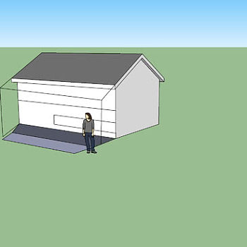 简易房屋小平房SU模型下载_sketchup草图大师SKP模型
