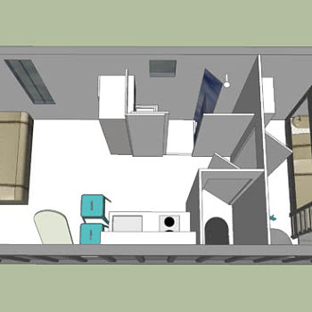 集装箱房间设计SU模型下载_sketchup草图大师SKP模型