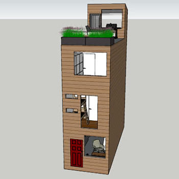 复式三层排房住宅SU模型下载_sketchup草图大师SKP模型