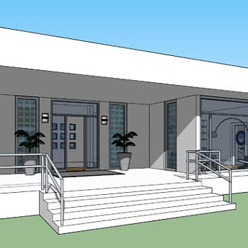 建筑业现代化住宅SU模型下载_sketchup草图大师SKP模型