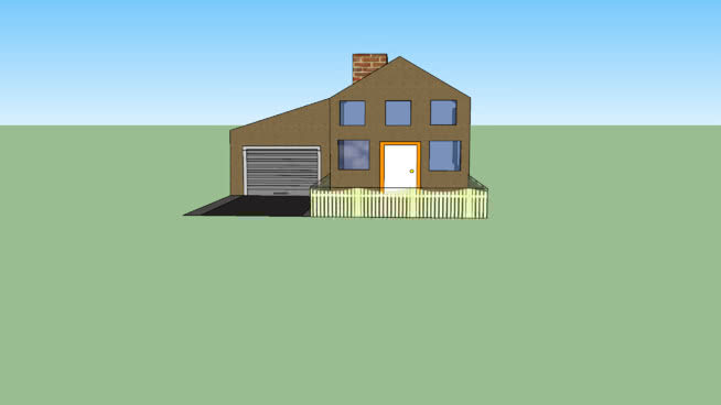 农场风格独立式住宅SU模型下载_sketchup草图大师SKP模型