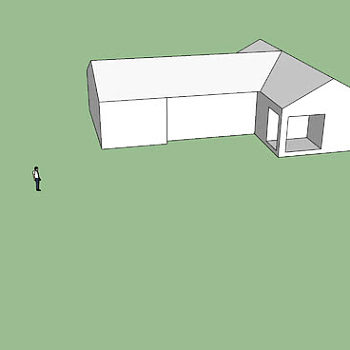 简易房屋白模建筑SU模型下载_sketchup草图大师SKP模型