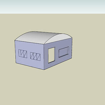 小户型简易房屋草图SU模型下载_sketchup草图大师SKP模型