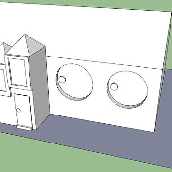 简易白模草图房屋SU模型下载_sketchup草图大师SKP模型