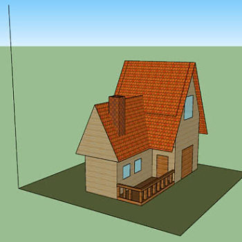 飞屋奇缘平房住宅SU模型下载_sketchup草图大师SKP模型