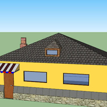 烟囱阁楼住宅SU模型下载_sketchup草图大师SKP模型