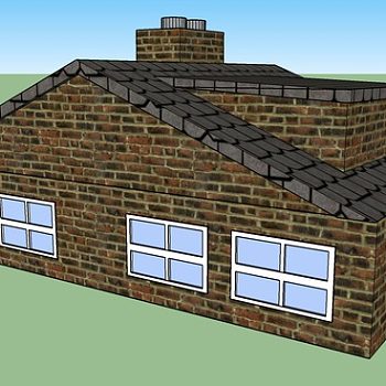 老式砖石瓦房SU模型下载_sketchup草图大师SKP模型