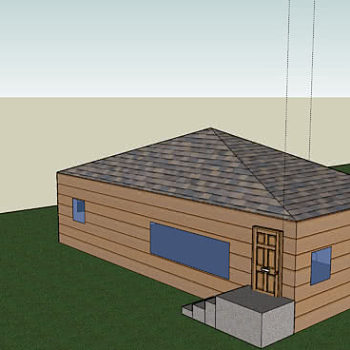 城镇平房住宅SU模型下载_sketchup草图大师SKP模型