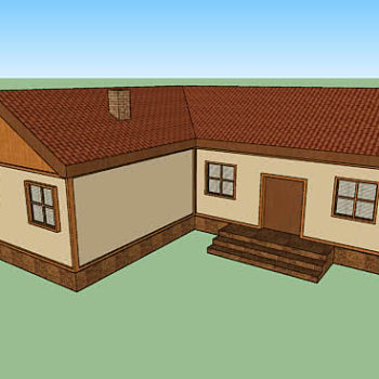 现代家庭房屋SU模型下载_sketchup草图大师SKP模型