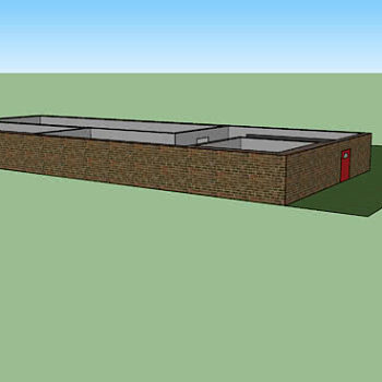 砖房房间户型设计SU模型下载_sketchup草图大师SKP模型