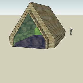 简易瓦砖房屋SU模型下载_sketchup草图大师SKP模型