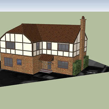 欧式乡村烟囱住宅SU模型下载_sketchup草图大师SKP模型