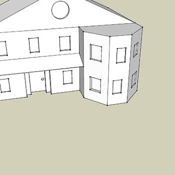 简易双层阁楼住宅SU模型下载_sketchup草图大师SKP模型