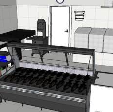 市场卖鱼档口SU模型下载_sketchup草图大师SKP模型