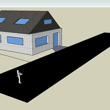 带天窗的简易住宅SU模型下载_sketchup草图大师SKP模型