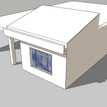 简朴民房住宅SU模型下载_sketchup草图大师SKP模型